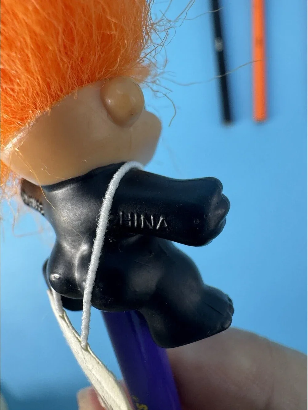 7 Vtg Troll Pencil Topper Pencil Good Luck Troll Happy Halloween New Old Stock